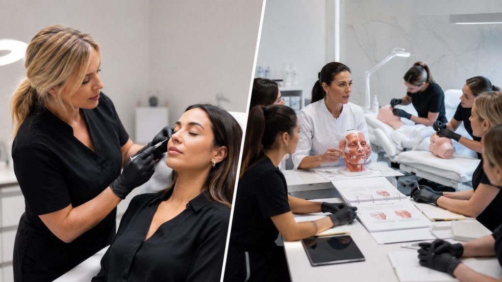 Comparison of practical injectables training and structured Level 7 aesthetics education in a clinical academy.